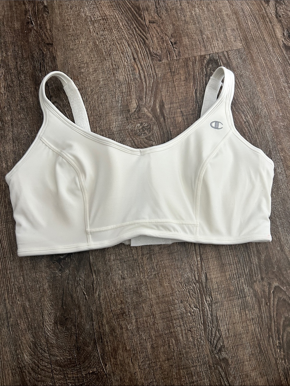 Champion Cream/White Lightweight Sports Bra